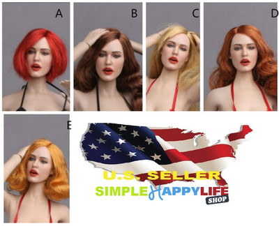 1/6 expression lady head sculpt GC017 for 12'' female figure Doll Phicen  USA 