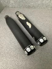 Harley Davidson Rinehart Exhaust Sportster Slip Ons Black Scalloped End Caps 703