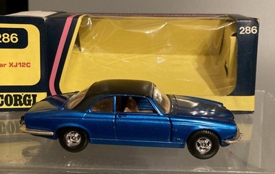 CORGI TOYS #286 JAGUAR XJ12C METALLIC BLUE BLACK ROOF 1/36 IN ORIGINAL BOX