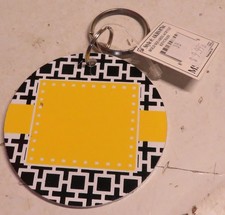 Mainstreet Collection Keychain Key Chain Squares Acrylic Disc New w/ Tags 3-3/4"