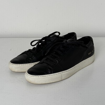 Common Projects Original Achilles Low Black Leather Sneakers Size 36