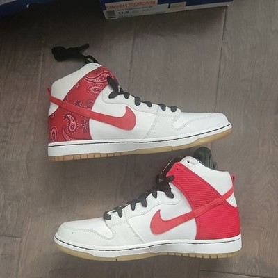 Nike SB Dunk High Pro Cheech & Chong White Red Skateboarding US 11.5