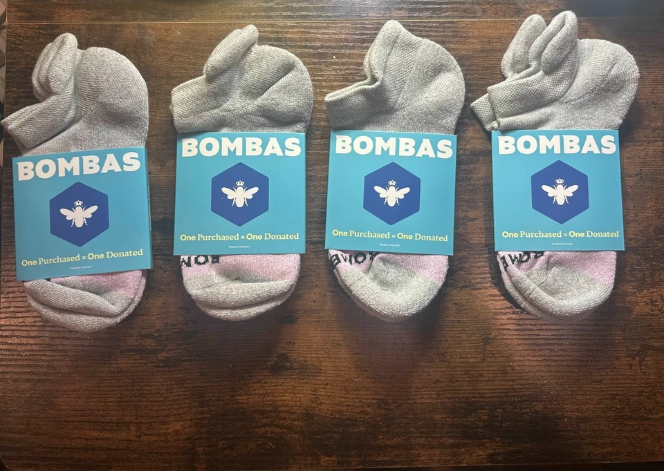 (Brand New) Bombas Tri-Block Ankle Socks - Grey Lavender - Women's Small - Image 2 of 3