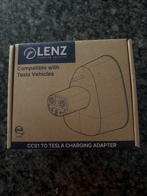 LENZ CCS1 to Tesla Adapter, 300A / 500V / 250KW DC Level 3 Fast Charging (Black)