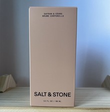 Salt  Stone Body Mist, Saffron  Cedar mist, 3.4 fl oz  New w/ Color Cap 