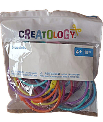 Creatology Plastic Bead Bracelets 18 Bracelets 7'' (17.7cm) Each (Opened Bag)