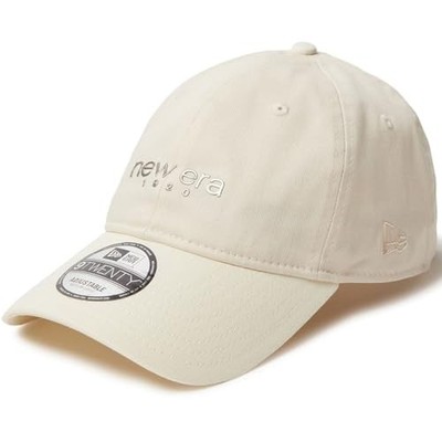 New Era 9TWENTY Two-Tone TPU Cap with Metallic Logo in Light Cream/White Gr.