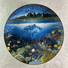 A DISCOVERY OFF ANAHOLA Plate Underwater Paradise Robert Lyn Nelson Danbury Mint