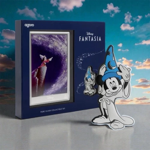 2025- Disney  Fantasia - Collectible Set 1oz Silver Proof Coin + 5g Silver Foil
