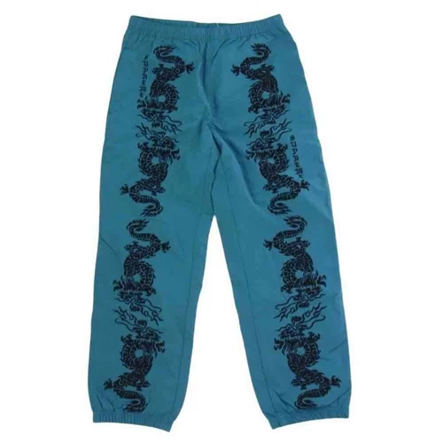Pantalon de survêtement Supreme Pants 21SS Dragon bleu vert clair S occasion LIFE 0