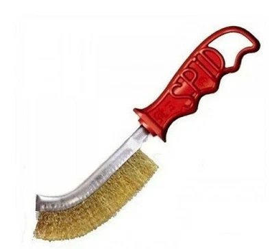 Brosse Manuel Spid Acier Brassed art.0010 SIT 100% Fabriqué en Italie - Photo 1/4