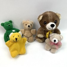 Teddy Bear Family Lot of 5 Vintage Bears Multiple Brands Stuffed Animal Plush