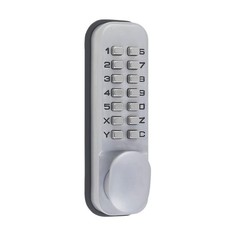 Smith and Locke Push Button Door Lock Key Pad 35mm Satin Silver 4-6 Digit Code