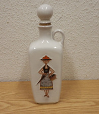 50er 60er Bottiglia Ceramica Karlsruhe Foresta Nera Majolika 50s 60s Vintage