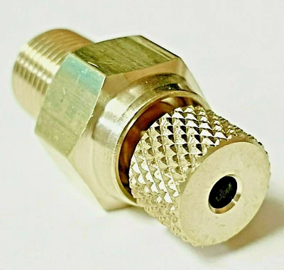 NNI 1/8" NPT Male air compressor moisture drain thumbscrew draincock Bleeder
