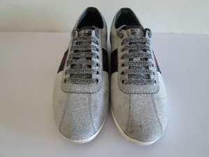 silver gucci trainers