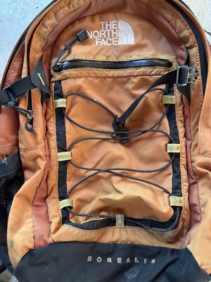 The North Face Cream Backpack with Orange Zipper Pulls Buy The North Face Beige Youth Mini Explorer Bag from Next USA main image 4