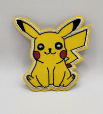 Pikachu Sitting Pokemon Patch Iron On Sew On Embroidered Applique Patches Sew-On