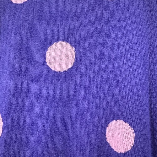 NWOT Quacker Factory Knit Purple Pink Polka Dot Button Front Cardigan Sweater S - Picture 13 of 15