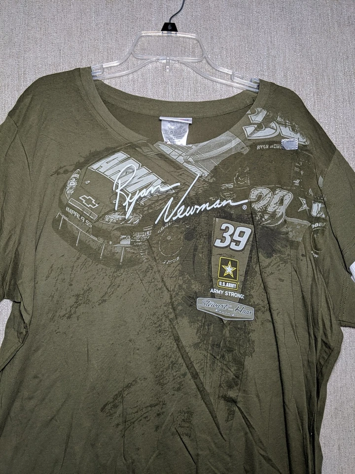 Chase Authentics Nascar Women's Love Sleeve Shirt Green & White 2XL Cotton Blend - Image 2 of 4