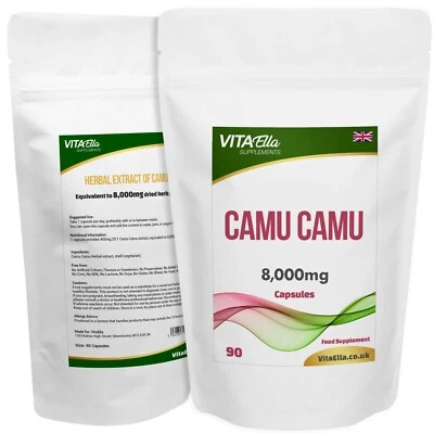 VITAELLA Camu Camu | 8,000mg Capsules | Powerful Formula | Best Value on Ebay
