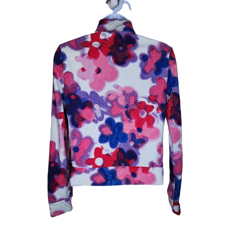 Sudadera De Colección Y2K Juicy Couture Manga Larga Terrycloth Cremallera Completa Floral Mujer Foto 4 de 4