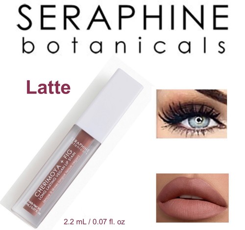 Seraphine Botanicals Cherimoya + Fig Long Lasting Vegan Lip Stain Latte + gift