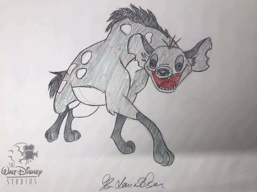Walt Disney Studios firmato Re Leone concept art Ed la iena disegno a matita - Foto 4 di 6