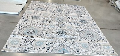 CREAM / LIGHT GREY 8' X 10' Broken Thread Rug Reduced Price 1172745653 MAD600C-8