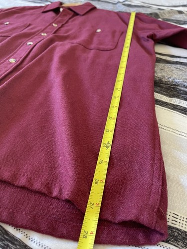 Vintage High Sierra Wool Shirt Size L Burgundy - Picture 8 of 8