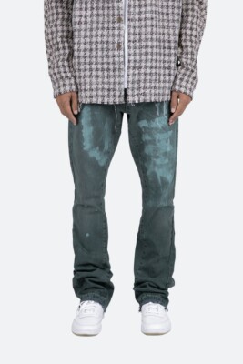 MNML Mens B415 Flare Denim size 28 Olive Color | eBay