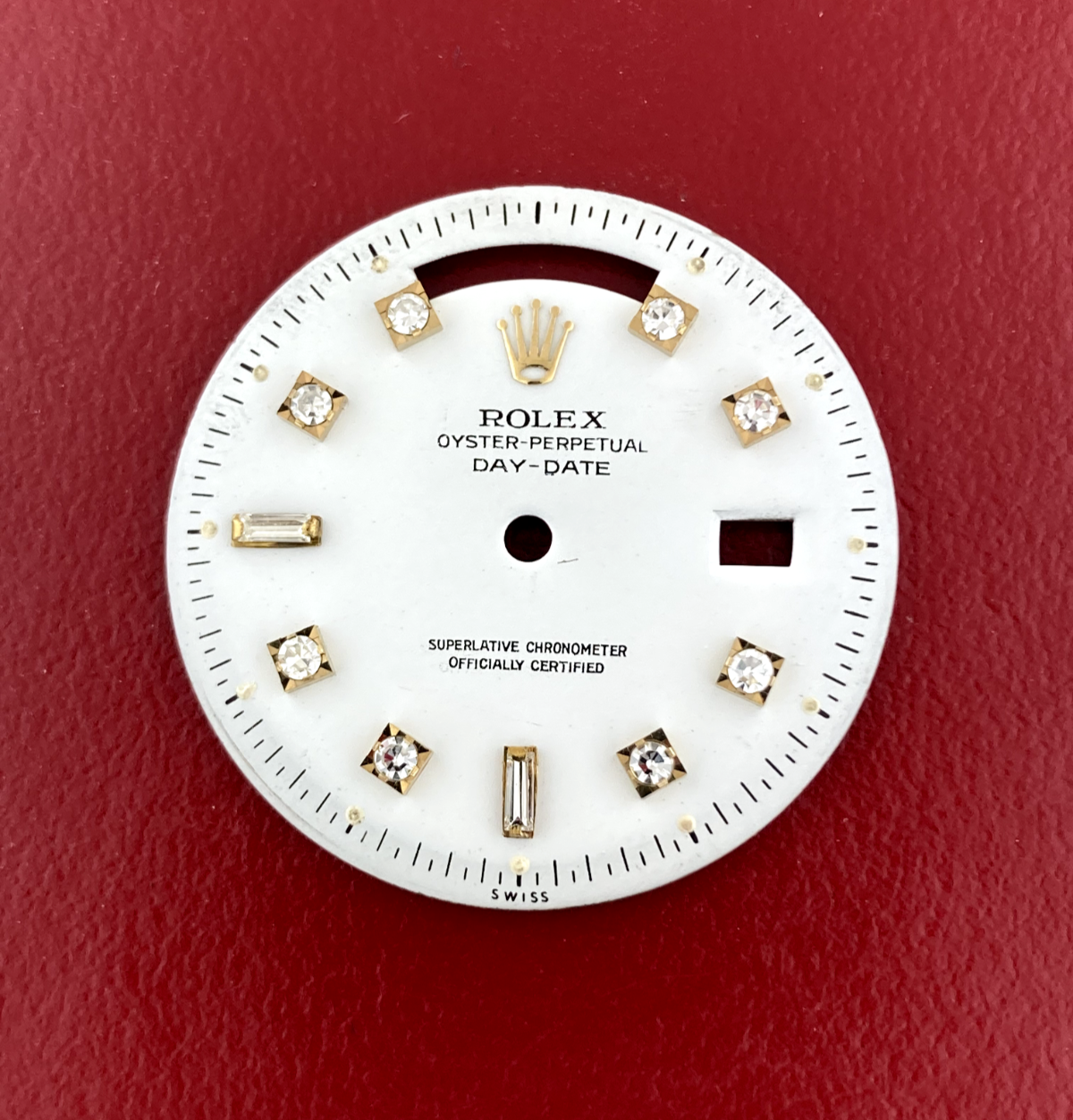 Rolex 1803 36mm Vintage White AM Diamond Day Date Dial Pan Pie Presidential Used