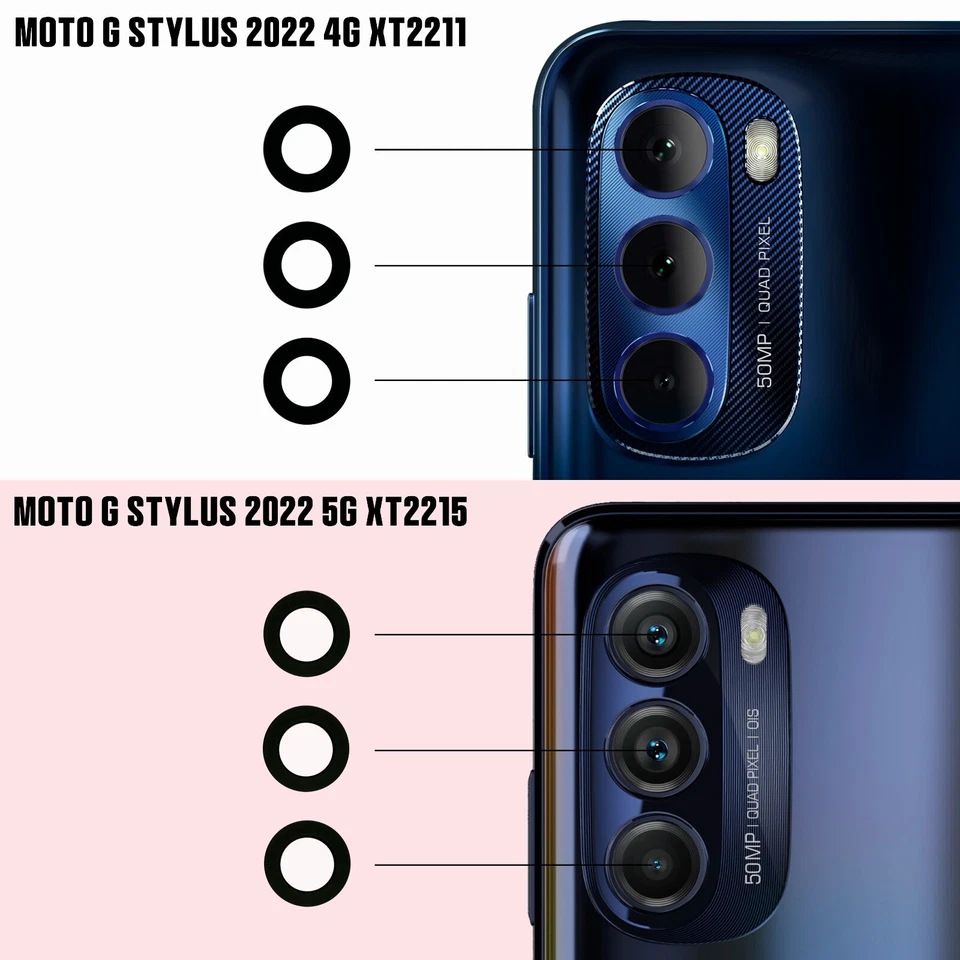 OEM Back Camera Lens Glass Cover For Motorola Moto G Stylus 2022 XT2211 XT2215 - Image 2 of 2