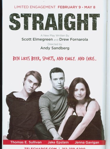 Playbill + Straight + Jake Epstein , Thomas E. Sullivan , Jenna Gavigan - Picture 2 of 5