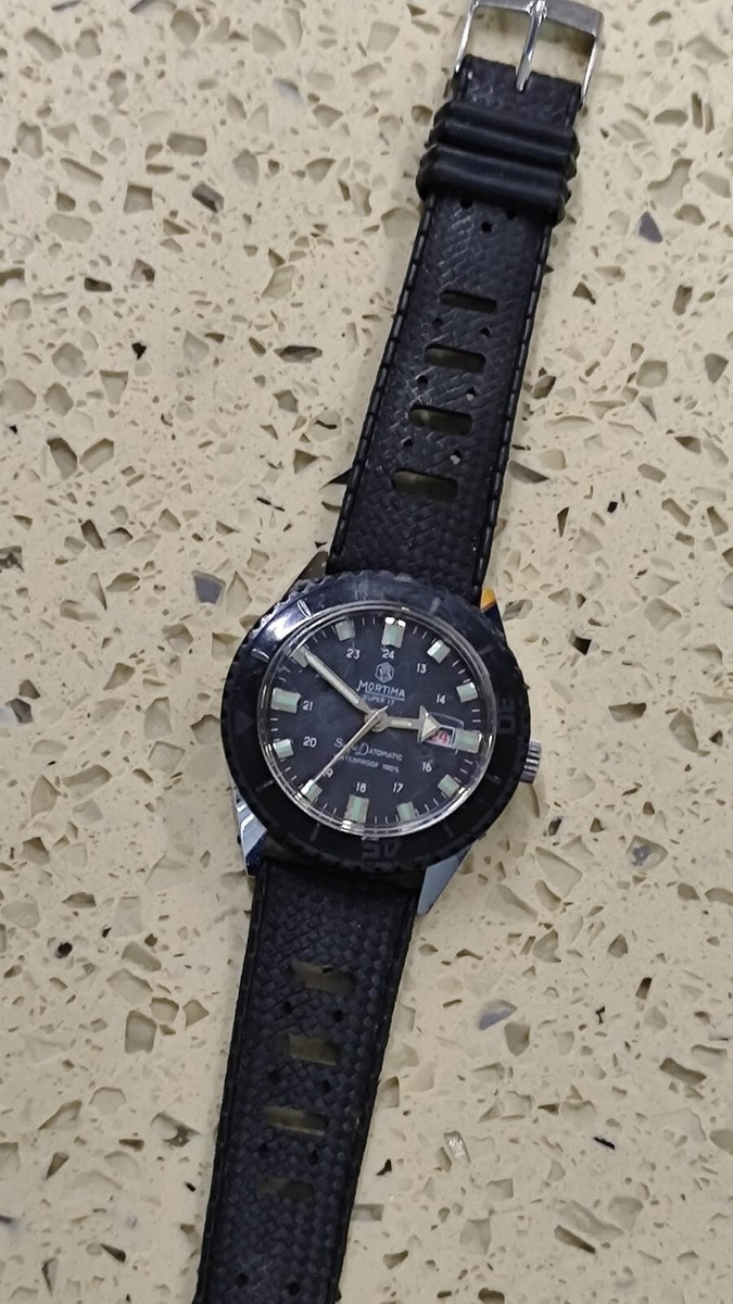 VINTAGE MORTIMA Wrist Watch SUPER DATOMATIC Working 38mm Swiss
