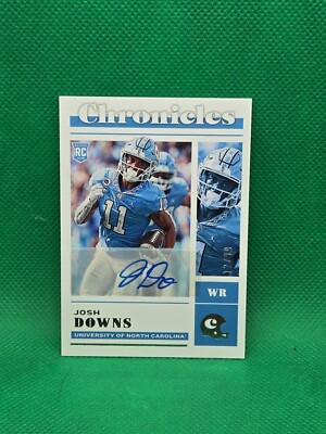 2023 Panini Chronicles Draft Picks - Autographs #16 Josh Downs /99 ROOKIE CARD