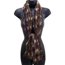 Unbranded Women's Scarf Colorful (multicolor) Knit Fringe 19"/60" Rectangle Wrap