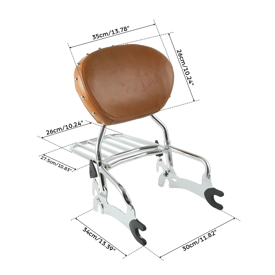 Portaequipajes Sissy Bar con respaldo de 12" apto para Indian Chief Vintage 2014-2018 2015 Foto 4 de 4