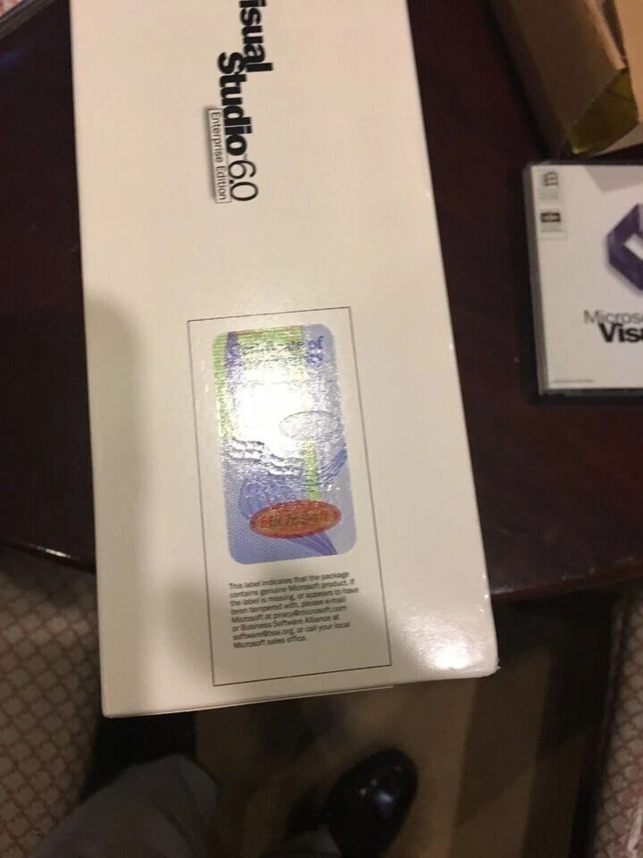 RARO AUTÉNTICO Genuino Microsoft Visual Studio 6.0 Enterprise Edition 620-00139 Foto 2 de 4