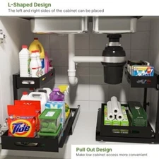 Under Sink Organizer Sliding Storage Drawer Kitchen Bathroom Cabinet Cabin