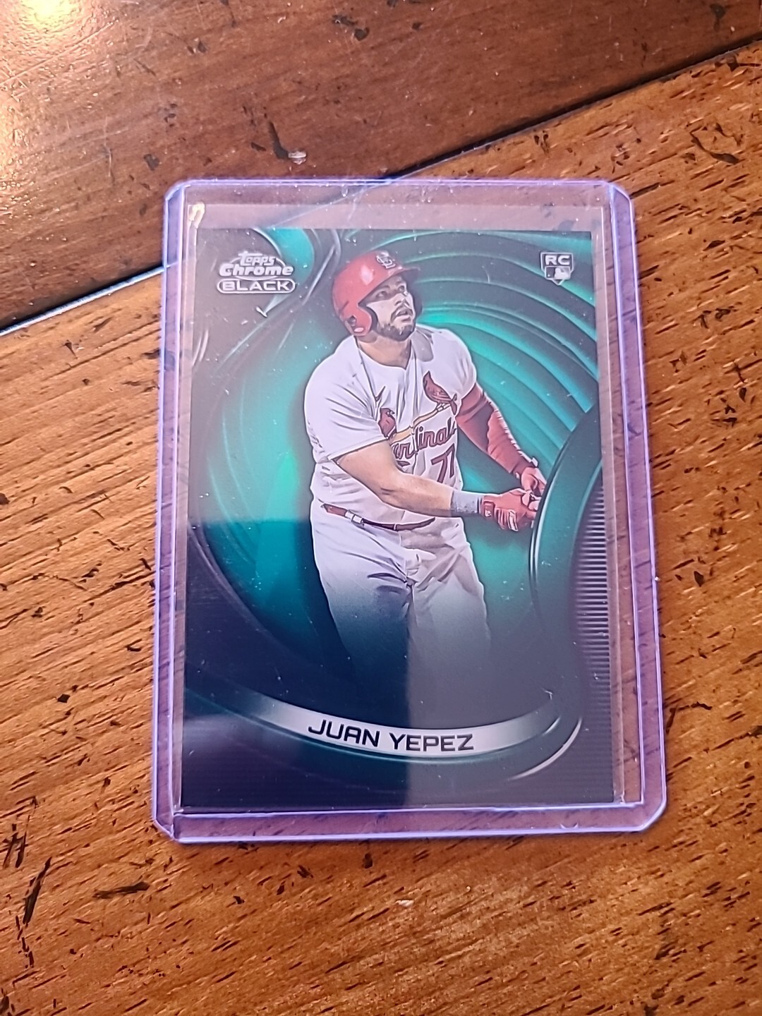 2022 Topps Chrome Black - Green Refractor #83 Juan Yepez /99 (RC)