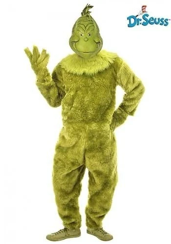 The Grinch Deluxe Men's Jumpsuit w/ Latex Mask - Size Small / Medium - Image 3 of 3