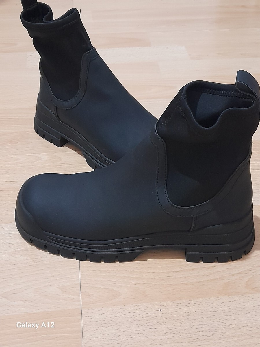 Zara Women's Black Winter Chunky Chelsea Boots UK4 37 euro