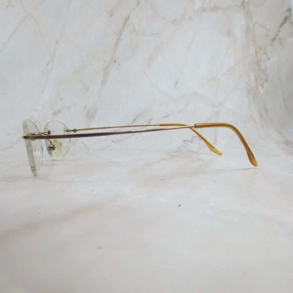 Marco de gafas Nine West 58 0P1F para mujer metal dorado sin montura ovalado 47-18-135 Foto 3 de 4