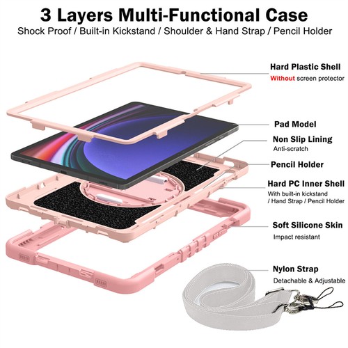 Tablet Shockproof Stand Rugged Case Cover For Samsung Galaxy Tab A7 A9 S9 A9+ - Picture 13 of 20