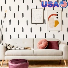 Removable Wall Stickers Waterproof Stripes Decals Home Office Decor 120 Pieces
