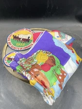 1953 Boy Scouts Of America National Jamboree Lot Patches Neckerchief Silk Scarf