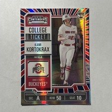 2025 Panini NIL Ohio State Contenders 31 Kami Kortokrax Red White Blue RC Card