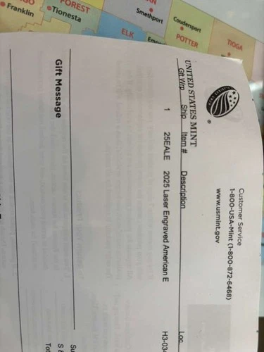 SEALED AND UNOPENED 2025 LASER Engraved Privy American Eagle In Hand