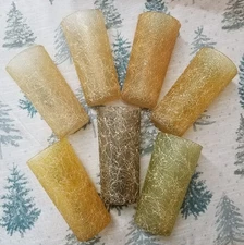 1950s Vintage Spaghetti String Bar Set 7 Drinking Glasses Tumblers MCM